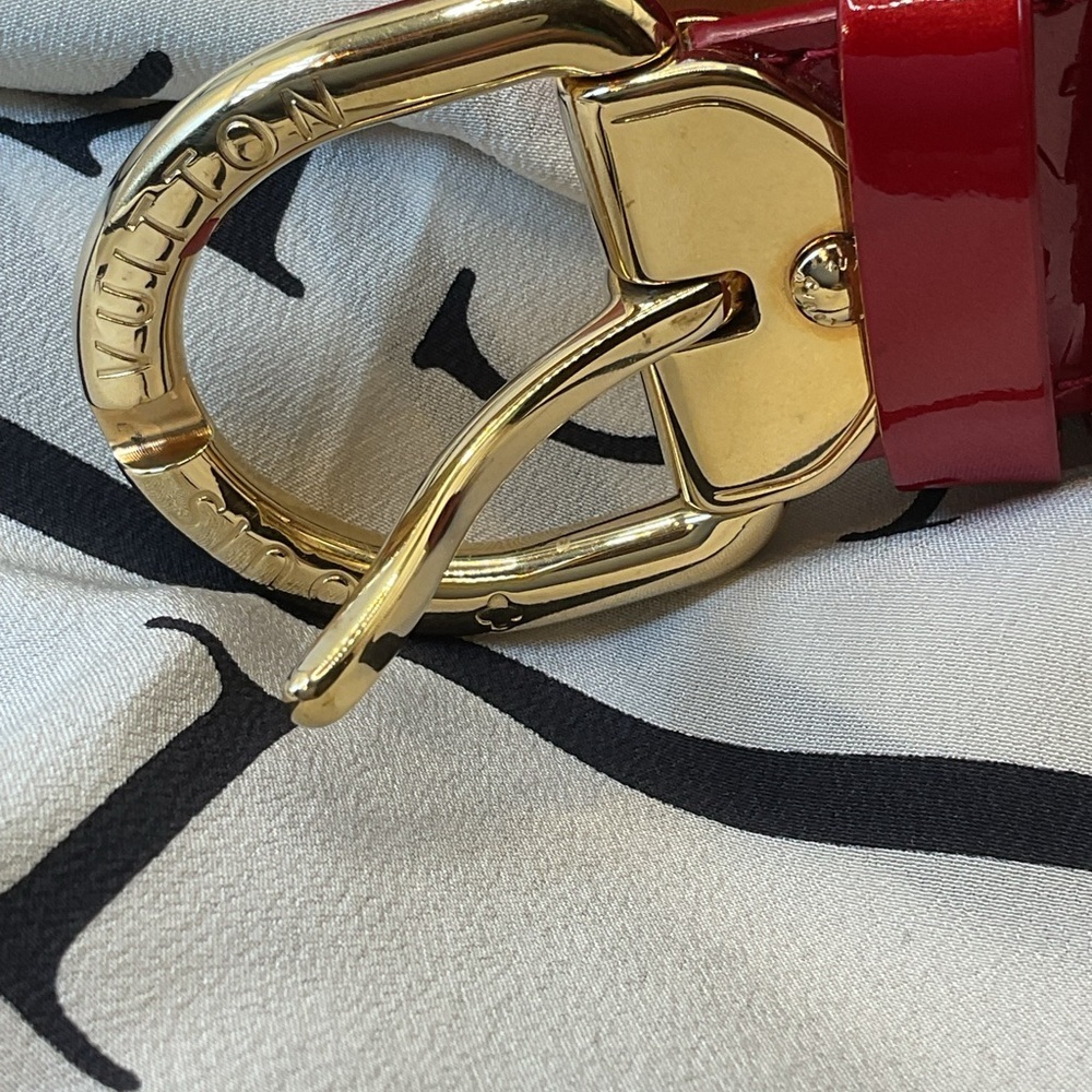 Louis Vuitton Red Monogram Vernis Belt - Picture 3 of 12